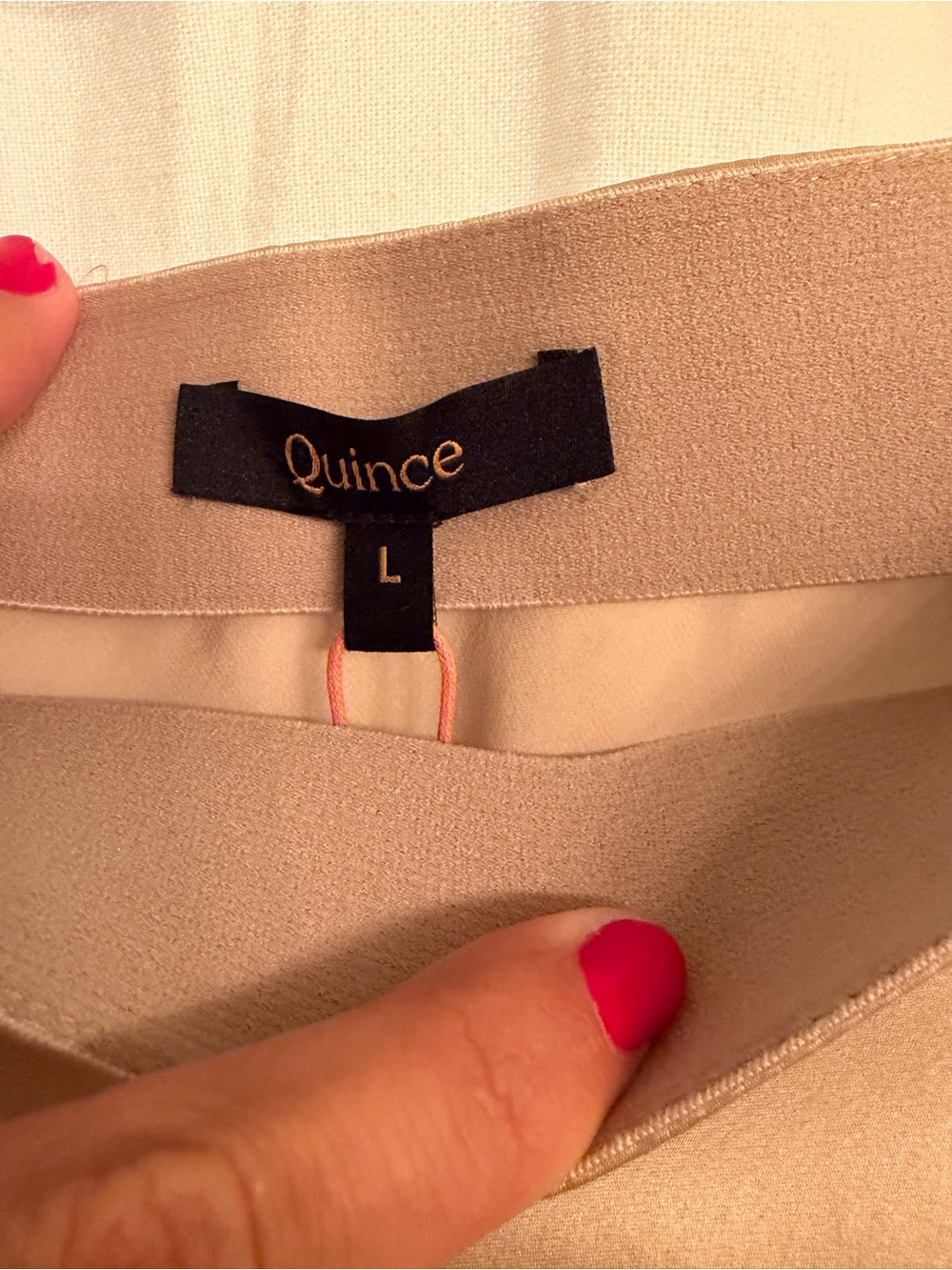 Quince Satin A-Line Skirt in Champagne Gold - Picture 2 of 3